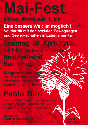 Mai-Fest am Vorabend zum 1. Mai - NaturFreunde Bad König 